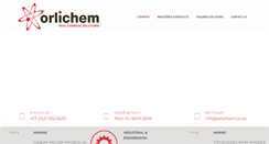 Desktop Screenshot of orlichem.co.za